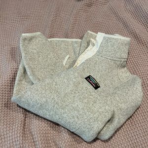 llbean quarter zip jacket size xs